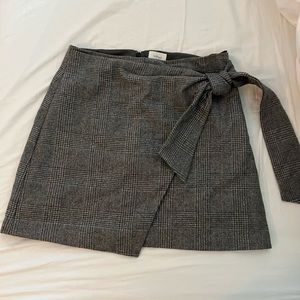 Wilfred plaid wool mini skirt